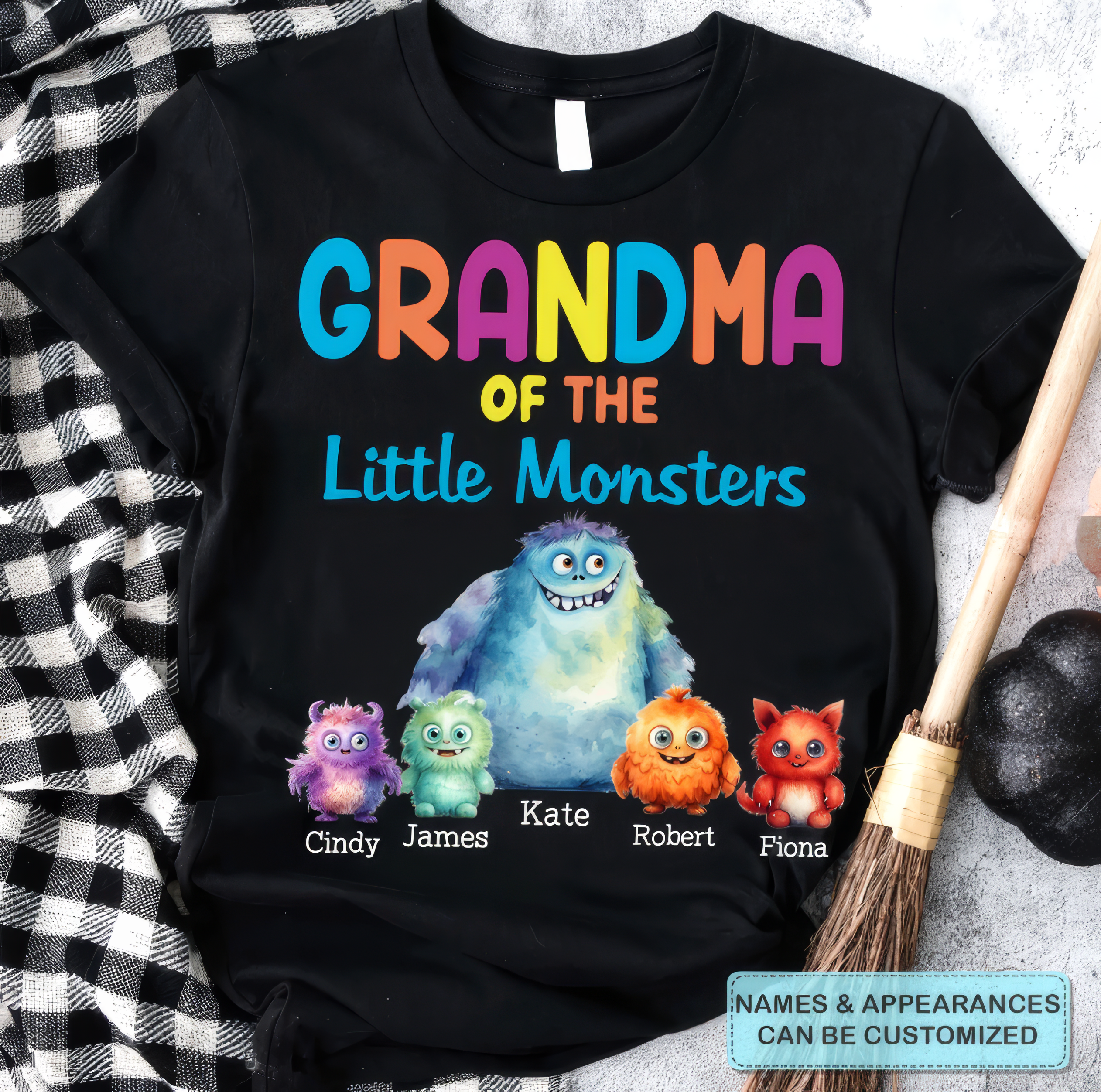 Grandma Of The Little Monster Custom Halloween T-Shirt,Perfect Gift fo