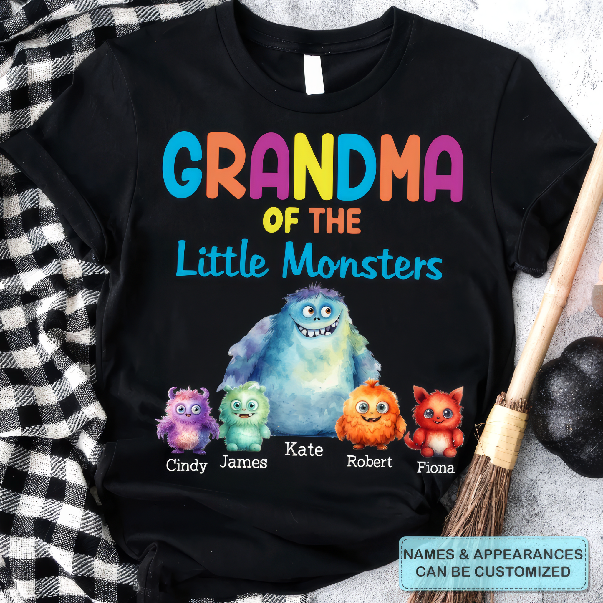 Grandma Of The Little Monster Custom Halloween T-Shirt,Perfect Gift for Family,TS-L-622