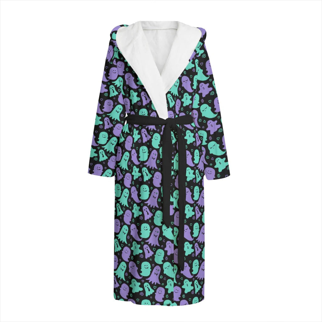 Green And Purple Cute Ghost Dressing Gown,TS-L-925