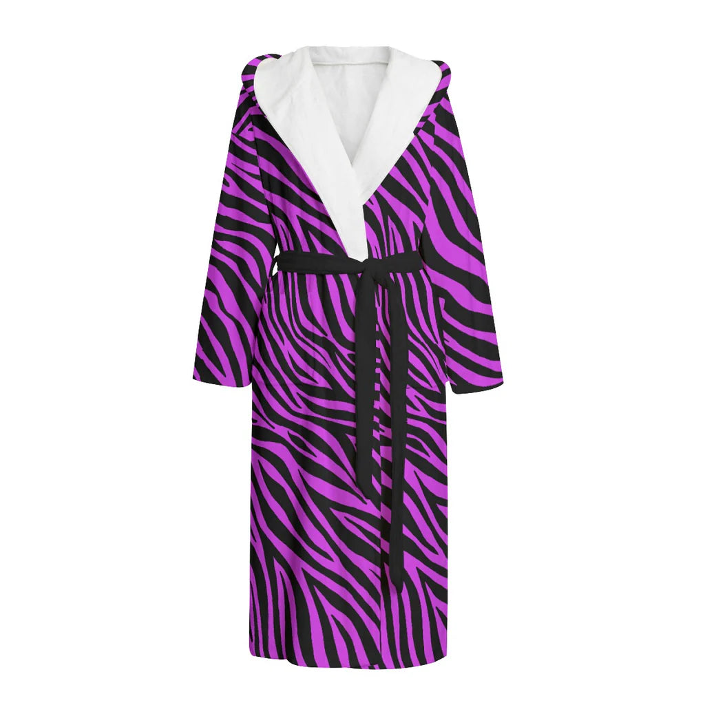 Pink Zebra Print Dressing Gown,TS-L-926