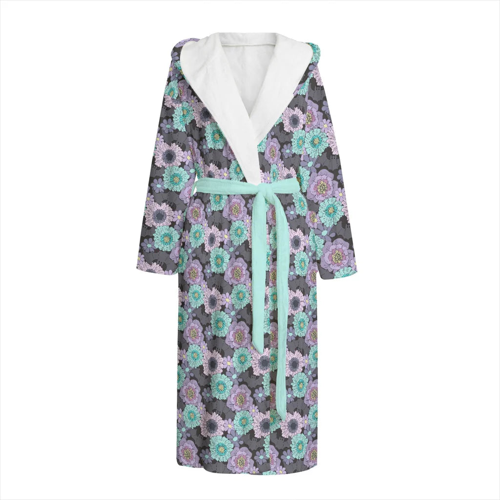 Grey Floral Bat Dressing Gown,TS-L-921