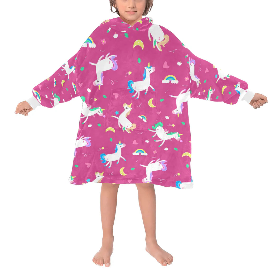 Pink Unicorn Blanket Pajamas,TS-L-894