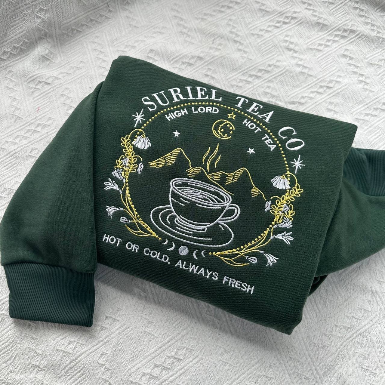 Suriel Tea Co Acotar City of Starlight Embroidery Crewneck,The Night Court Bookish Gifts,TS-CT-707