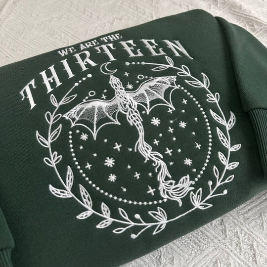 We Are the Thirteen Embroidered Bookish Hoodie,TS-CT-716