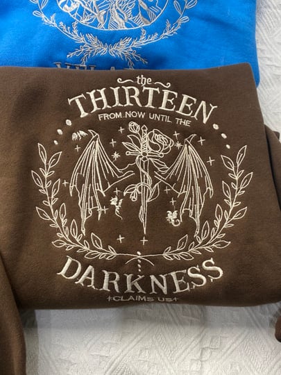 The Thirteen Embroidery Throne of Glass Hoodie,Bookish Gift,TS-CT-708