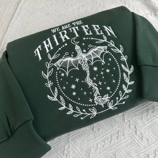 We Are the Thirteen Embroidered Bookish Hoodie,TS-CT-716