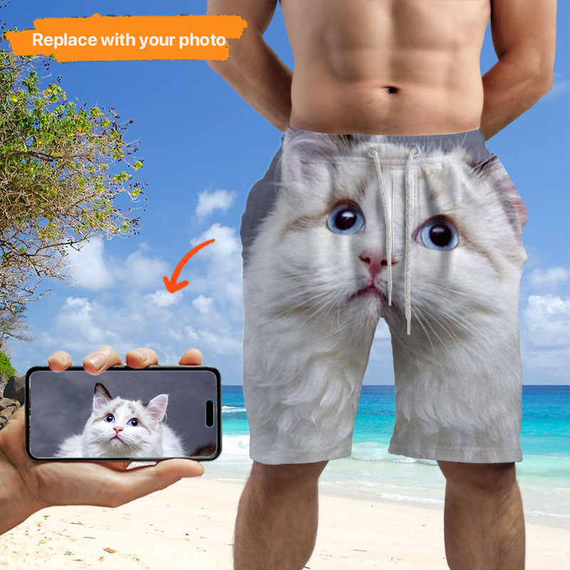 "Big-faced" Pet Beach Shorts Customized Gift,Image Upload,BS-MA-501