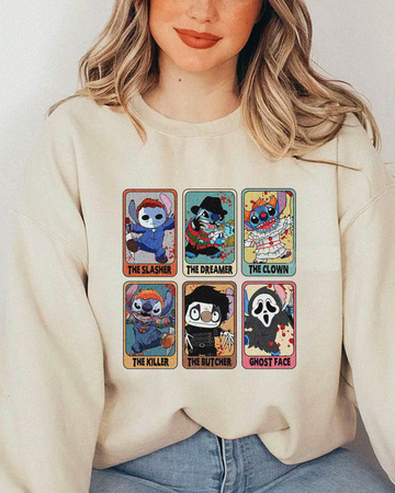 Vintage Stitch Spooky Tarot Cards T-Shirt,Crewneck,Hoodie,TS-CT-658