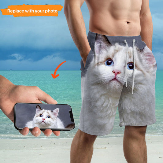 "Big-faced" Pet Beach Shorts Customized Gift,Image Upload,BS-MA-501