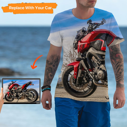 Customized Car Lover T-Shirt For Gift,Image Upload,TS-MR-506