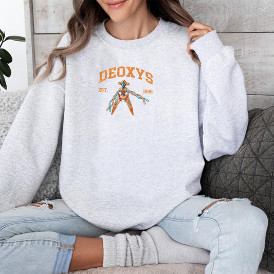 Deoxys Adorable Pokémon Anime-Themed Embroidered T-Shirt,Crewneck,Hoodie-Trendy Versatile and a Thoughtful Gift for Friends,ICE-1158