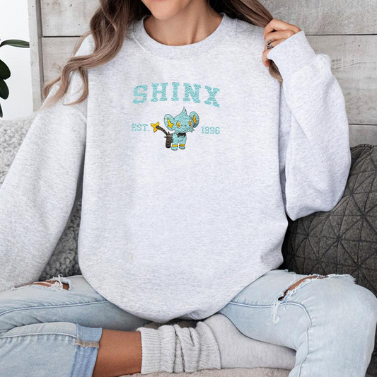 Shinx Adorable Pokémon Anime-Themed Embroidered T-Shirt,Crewneck,Hoodie-Trendy Versatile and a Thoughtful Gift for Friends,ICE-1111
