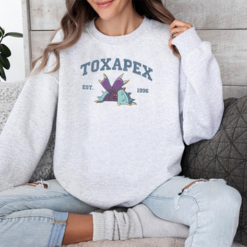 Toxapex Adorable Pokémon Anime-Themed Embroidered T-Shirt,Crewneck,Hoodie-Trendy Versatile and a Thoughtful Gift for Friends,ICE-1005