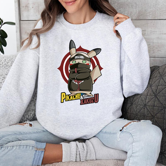 Pikachu And Naruto Kakuzu Pokémon Anime Unisex T-Shirt,Crewneck,Hoodie,TS-C-996