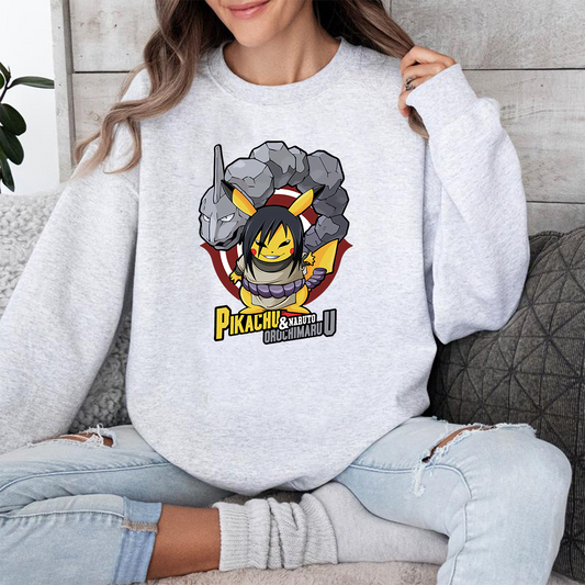 Pikachu And Naruto Orochimaruu Pokémon Unisex T-Shirt,Crewneck,Hoodie,TS-C-990