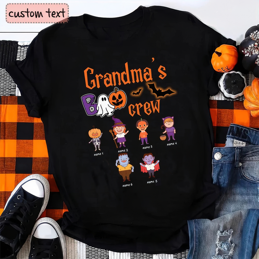 Personalized Grandma's Boo Crew T-Shirt Crewneck Hoodie,Gift For Halloween,TS-L-863