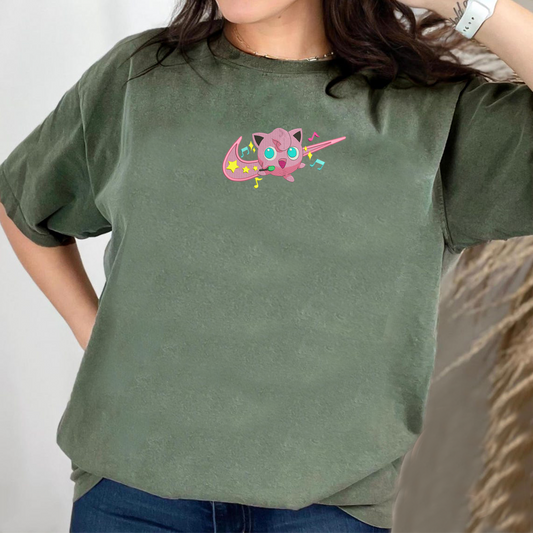 Magikarp, bezauberndes Pokémon-T-Shirt mit Anime-Motiv, bestickt, Rundhalsausschnitt, Kapuzenpullover, trendig, vielseitig und ein aufmerksames Geschenk für Freunde, ICE-898