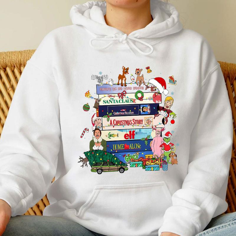 Weihnachtsfilme VHS 90er Jahre Stil Vintage Unisex T-Shirt,Crewneck,Hoodie,HC-969