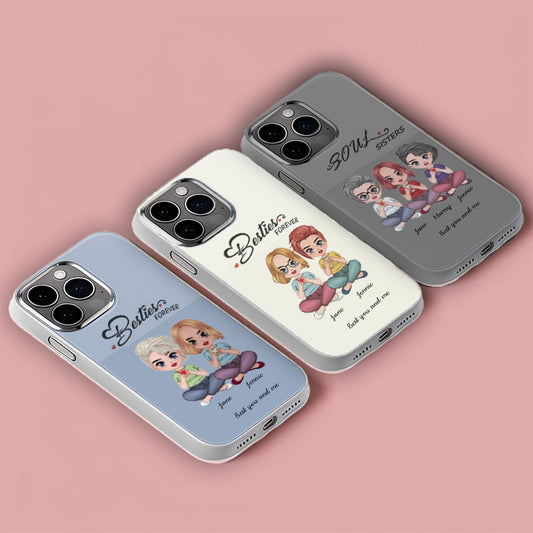 Friends Forever Personalized Clear Phone Case,Gift For Sister,PC-S-577