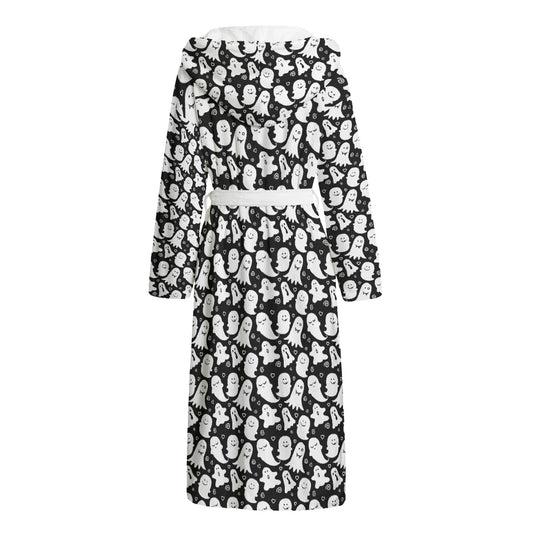 Black And White Cute Ghost Dressing Gown Pajamas,TS-L-890