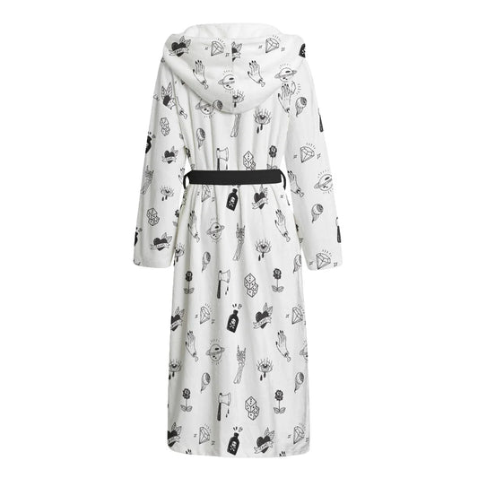 Tattoo Doodle White Dressing Gown Pajamas,TS-L-886