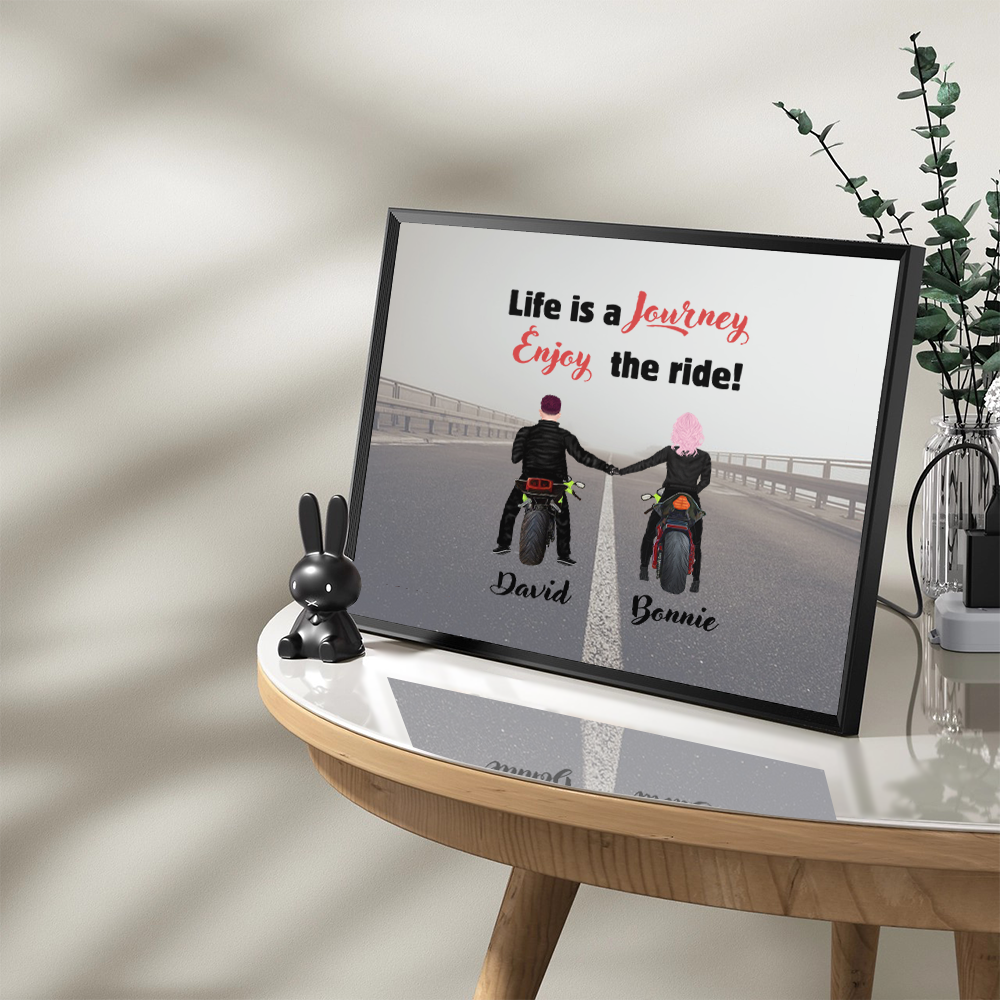 Enjoy The Ride Personalized Motorcycle Photo Frame,Gift For Motorcycle Lovers,PF-R-553