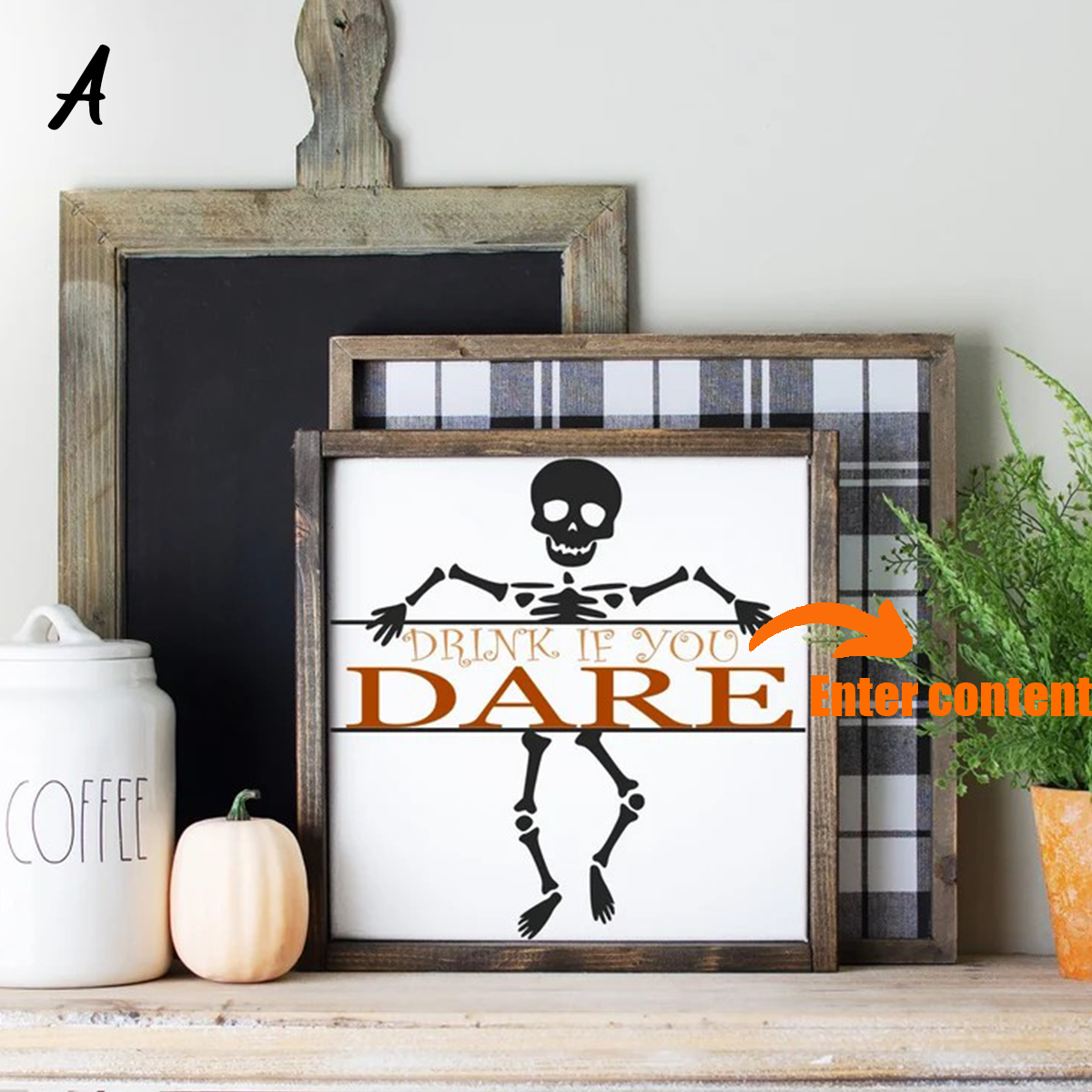 Halloween Skeleton Split Name Monogram,Halloween Mug,W-CT-768