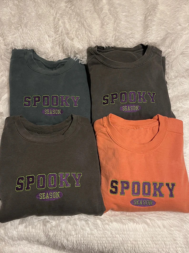 Personalized Halloween Spooky Season Comfort Sweatshirt,Halloween Gift,TS-L-608