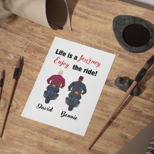 Enjoy The Ride Personalized Motorcycle Cards,Gift For Motorcycle Lovers,A-R-551