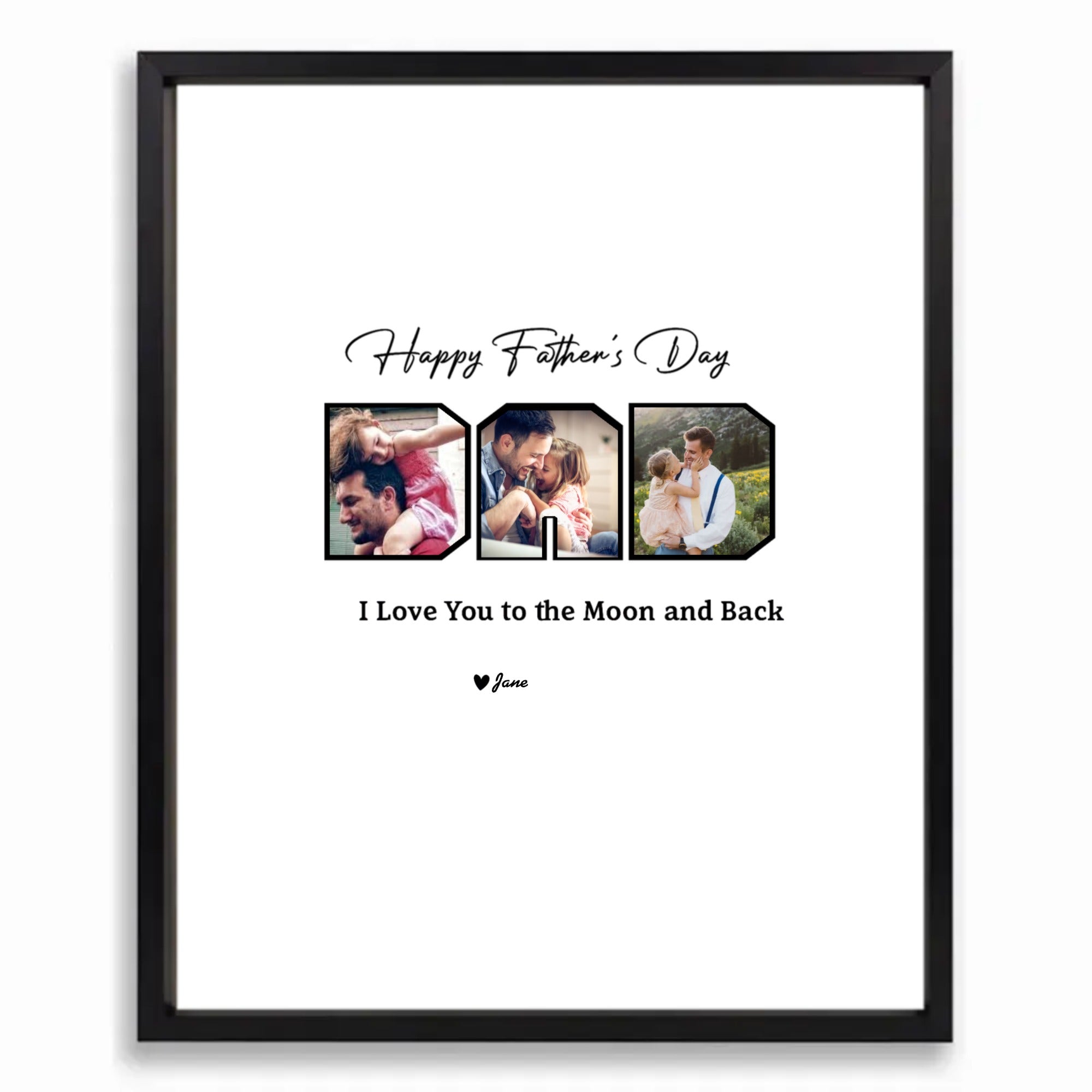 Love You To The Moon And Back Photo Frame, Father's Gift, Upload Picture, PF-ML-482