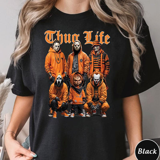 Halloween Thug Life Horror Characters Graphic T-Shirt,Crewneck,Hoodie,TS-CT-840