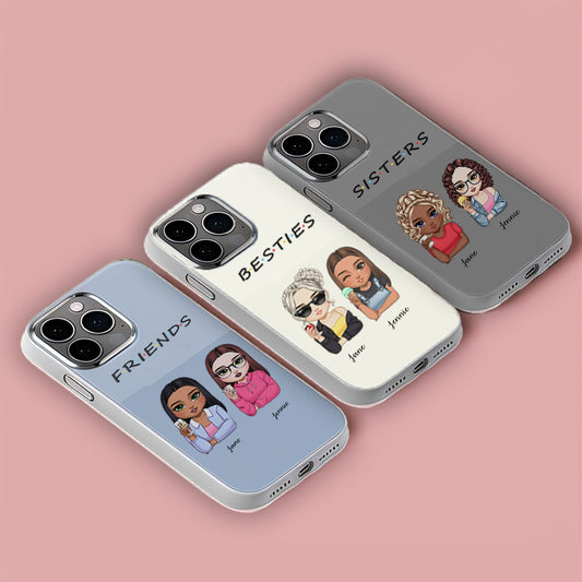 Besties Forever Customized Sister Clear Phone Case,Gift For Sister,PC-GS-575