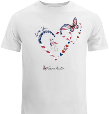 Personalized America July 4th Family T-Shirt, Upload Photo,TS-L-385