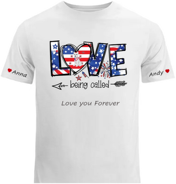 Love American Mom Best Ever Upload Photo T-Shirt,TS-L-387