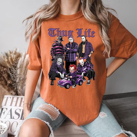 Halloween Thug Life Horror Characters Graphic T-Shirt,Crewneck,Hoodie,TS-CT-839