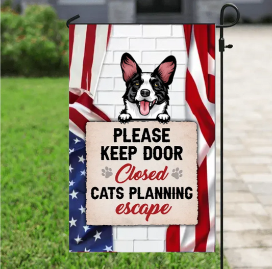 Personalized Flag Happy 4th Of July Custom Dog Garden Flag ,JF-L-396