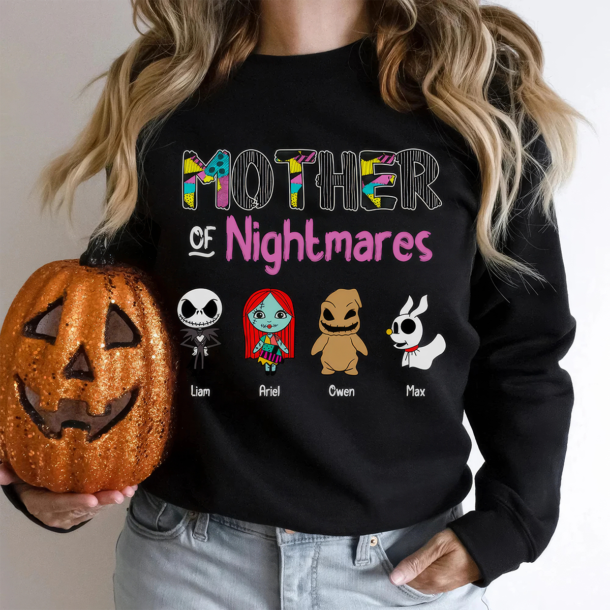 Personalisierte Geschenke für Mama Horrorfilm Kinder T-Shirt, Rundhalsausschnitt, Hoodie, TS-L-866