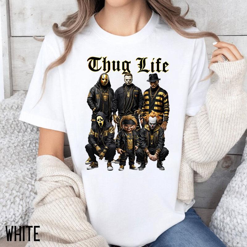 Thug Life Halloween Ghost Face Vintage Scary T-Shirt,Crewneck,Hoodie,TS-CT-841