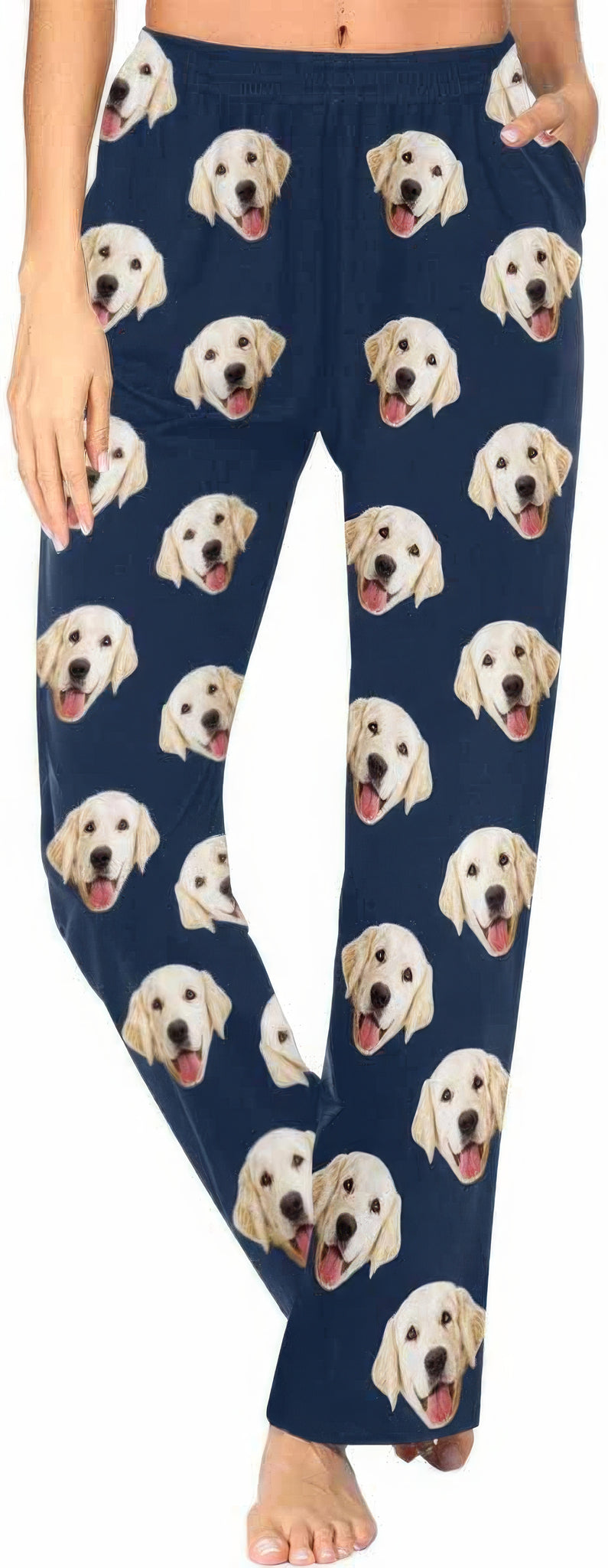 Pyjamahose mit individuellem Gesicht, personalisierte Nachtwäsche für Damen, PL-1001