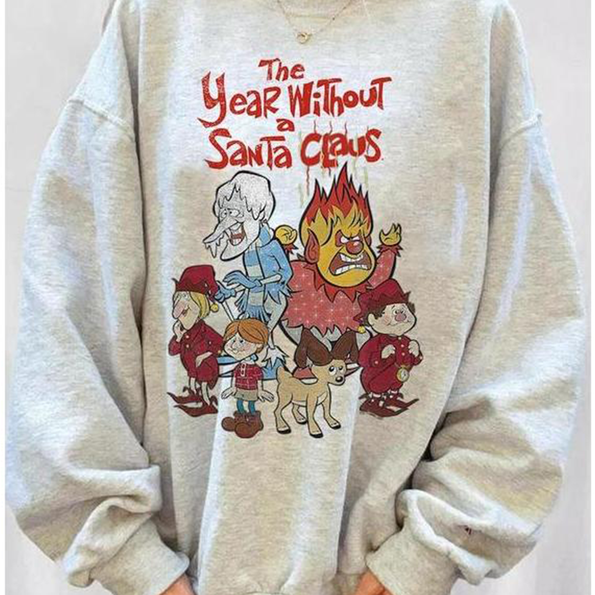 Das Jahr ohne Weihnachtsmann, Schnee, Schwester, Hitze, Geizhals, Brüder, passendes Weihnachts-T-Shirt, Rundhalsausschnitt, Kapuzenpullover als Geschenk, TS-C-1031