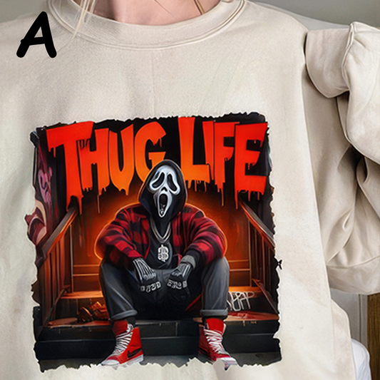 THUG LIFE Halloween Horror Characters T-shirt,Crewneck,Hoodie,TS-CT-843