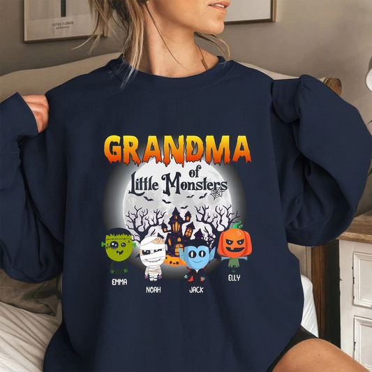 Grandma Of Little Monster Halloween T-Shirt,Crewneck,Hoodie,Gift for Halloween,TS-L-850