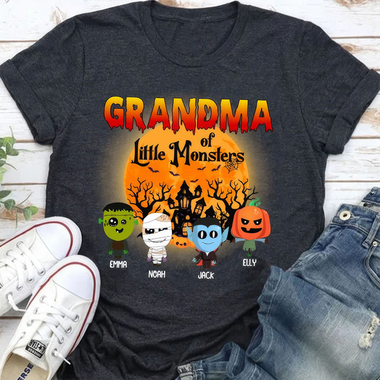 Grandma Of Little Monster Halloween T-Shirt,Crewneck,Hoodie,Gift for Halloween,TS-L-848