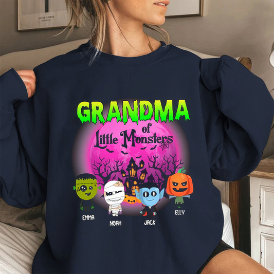 Grandma Of Little Monster Halloween T-Shirt,Crewneck,Hoodie,Gift for Halloween,TS-L-849