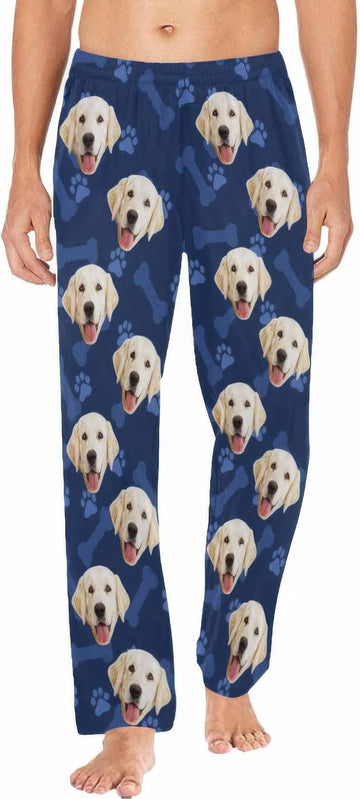 MyPupSocks Customized Face Pajamas Pants Photo Pajama Bottoms For Men,P-L-1002