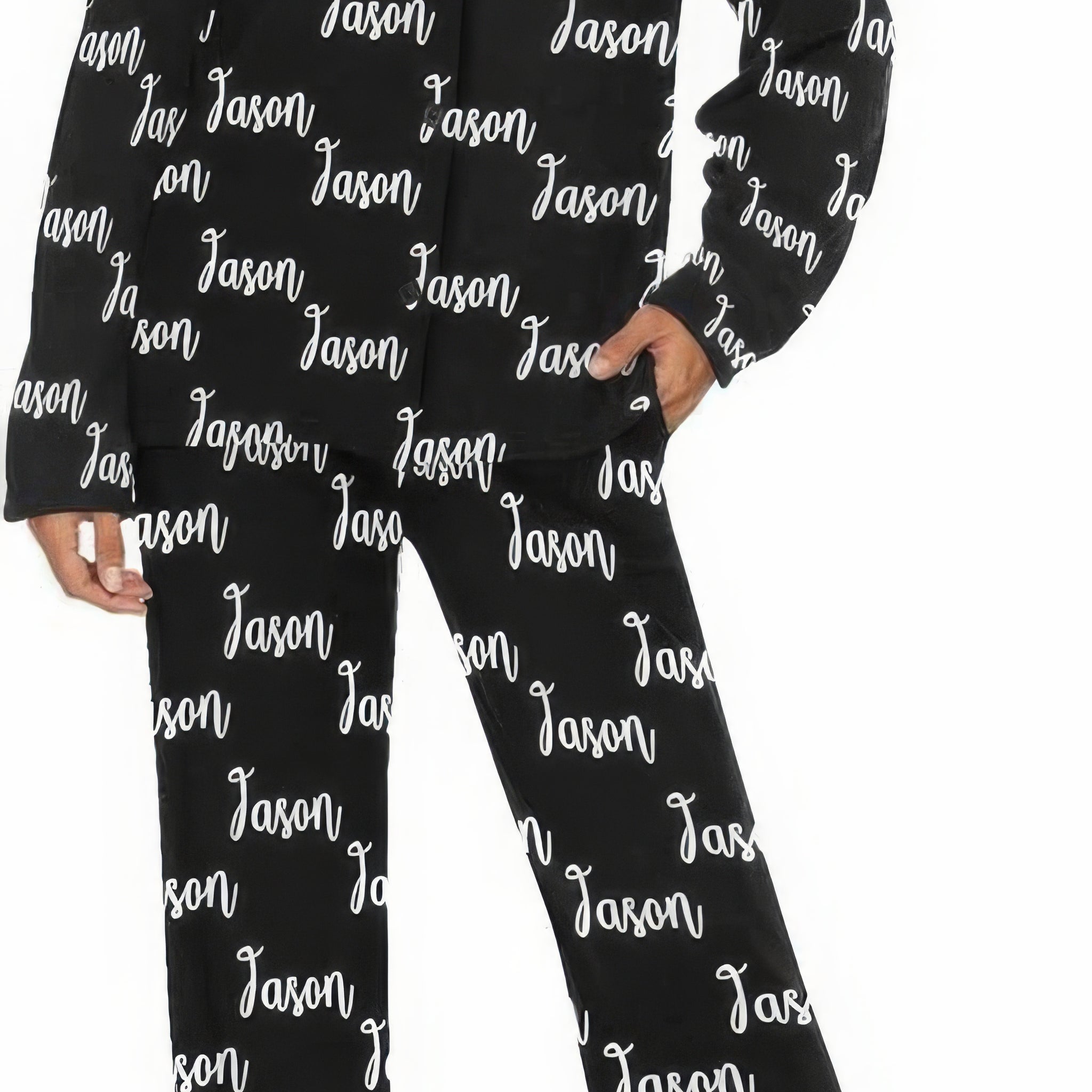 MyPupSocks Pyjama-Set mit individuellem Gesicht für Damen, lange Nachtwäsche mit personalisiertem Foto, PL-1010