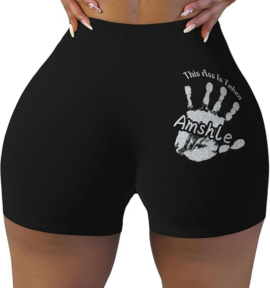 Personalized This Ass Is Taken Leggings for Women,Custom Name This Belongs To Funny Pants for Wife – Perfect Naughty Gift!