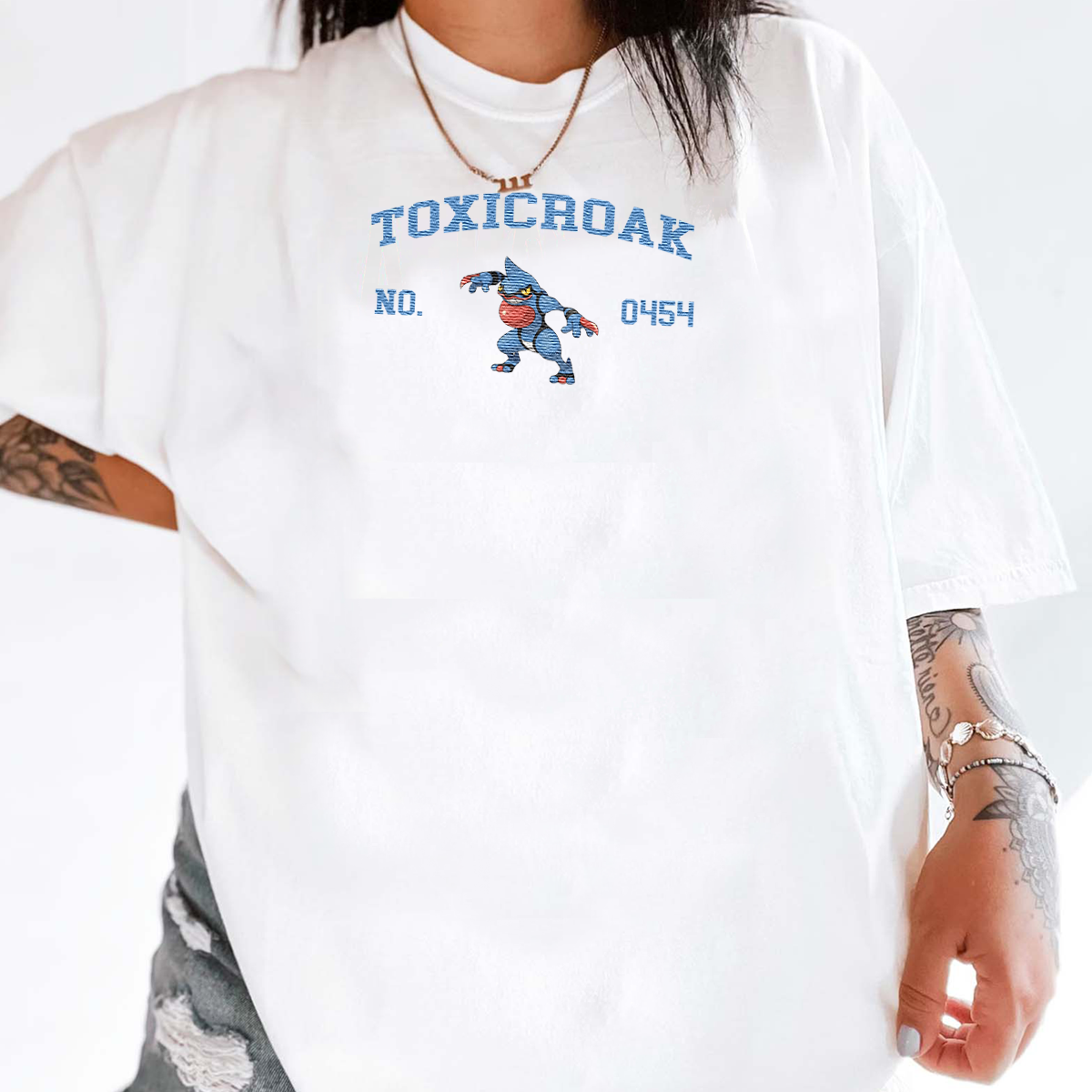 Magikarp, bezauberndes Pokémon-T-Shirt mit Anime-Motiv, bestickt, Rundhalsausschnitt, Kapuzenpullover, trendig, vielseitig und ein aufmerksames Geschenk für Freunde, ICE-898