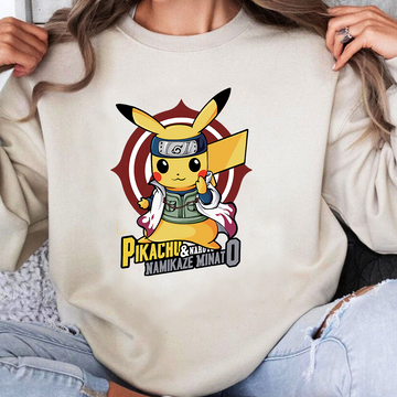 Pikachu And Naruto Namikaze Minato Pokémon Unisex T-Shirt,Crewneck,Hoodie,TS-C-984