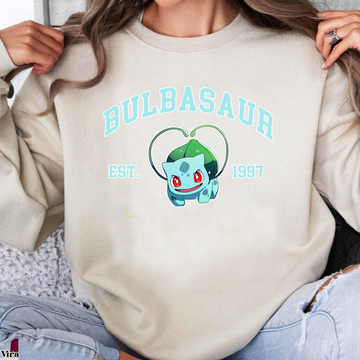 Cute Bulbasaur Pokémon Anime Unisex T-Shirt,Crewneck,Hoodie,For Gift,TS-C-1033